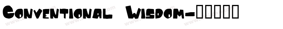 Conventional Wisdom字体转换
